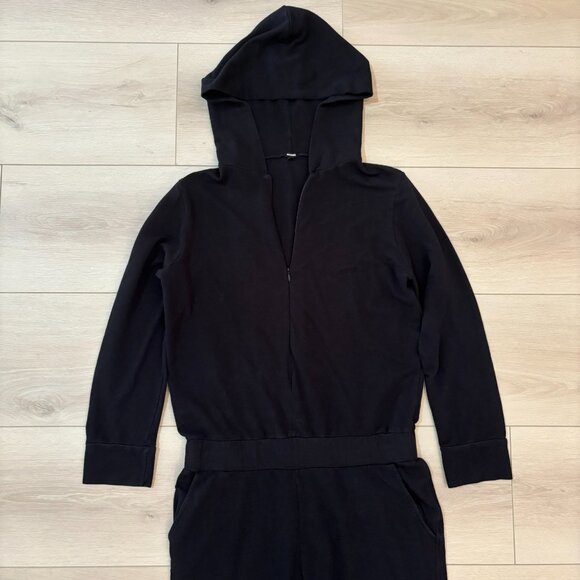 MONROW Supersoft Micro French Terry Hooded Jumpsuit - Picture 2 of 4